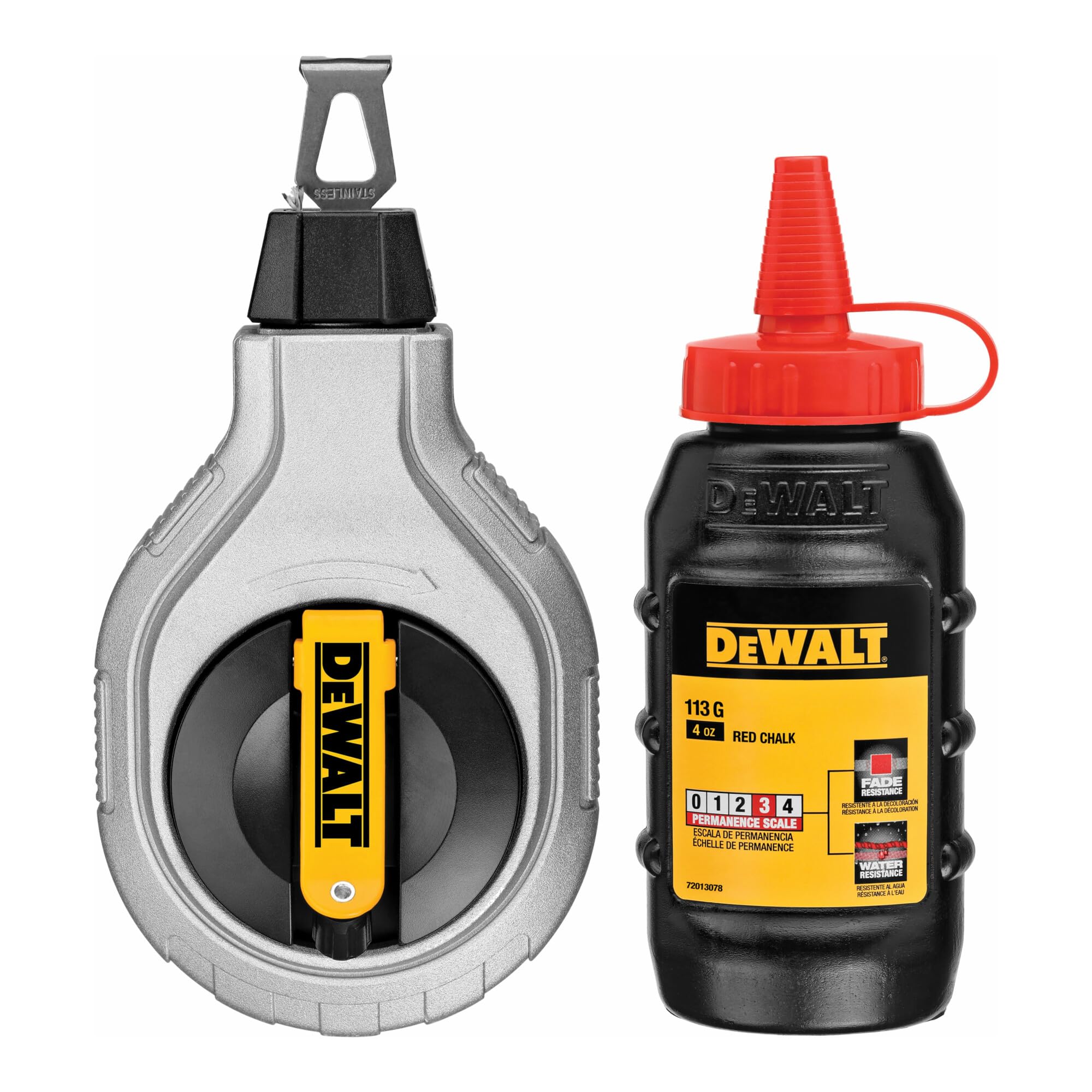 DEWALT Jeu de cordeau à frapper 30m avec craie rouge DWHT47408-0