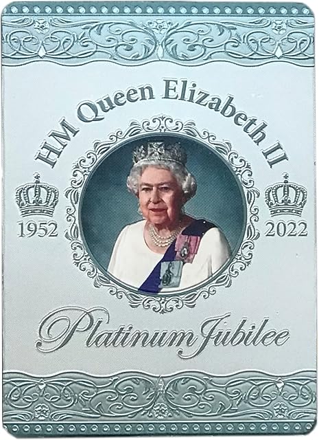 Elgate Queen Elizabeth Platinum Jubilee Fridge Magnet Commemorative Memorabilia Souvenirs Gift Foil Stamped Magnet (By LILAJ), Multicolor, 8x6cm (75479-000), One Size
