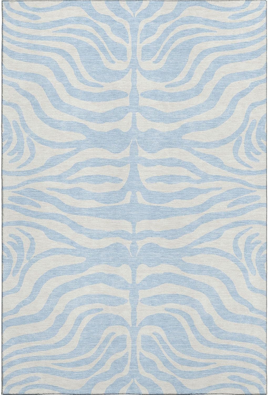 Addison Rugs Mayfield AMF1042 Sky 8' x 10' Indoor Premium Machine Washable Rug, Silky Soft, Easy Clean, Non Shedding, Bedroom, Living Room, Dining Room, Kitchen Rug