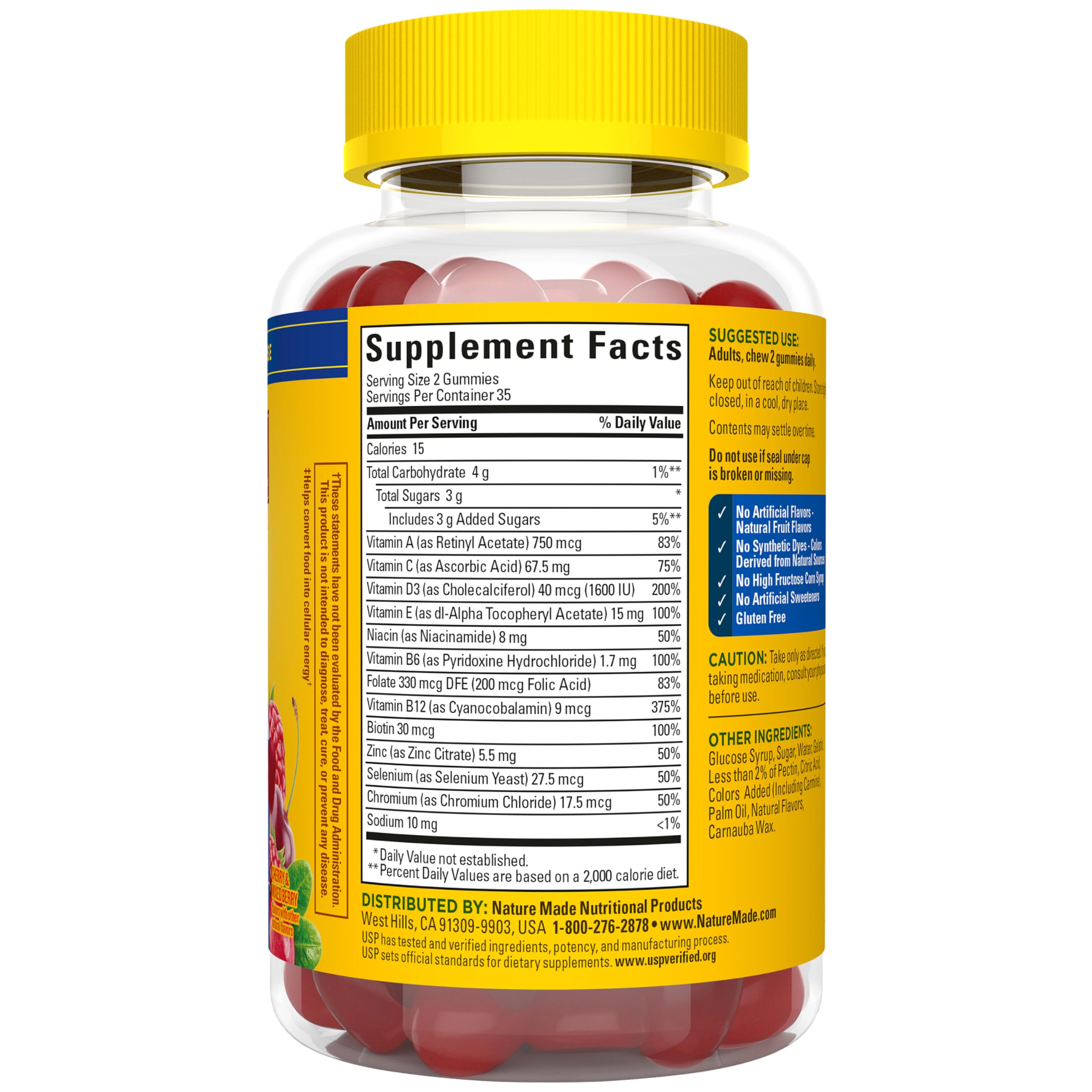 Nature Made Multi for Men, Mens Multivitamins Gummies, 70 Count — Amazon image 10