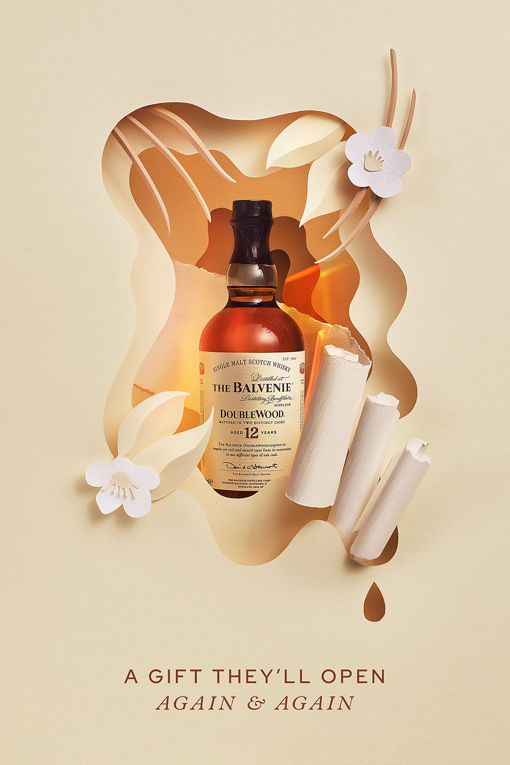 Glenfiddich Single Malt Scotch Whisky 15 Jahre Solera mit Geschenkverpackung, 700ml & The Balvenie Doublewood 12 Jahre Single Malt Scotch Whisky, 700ml