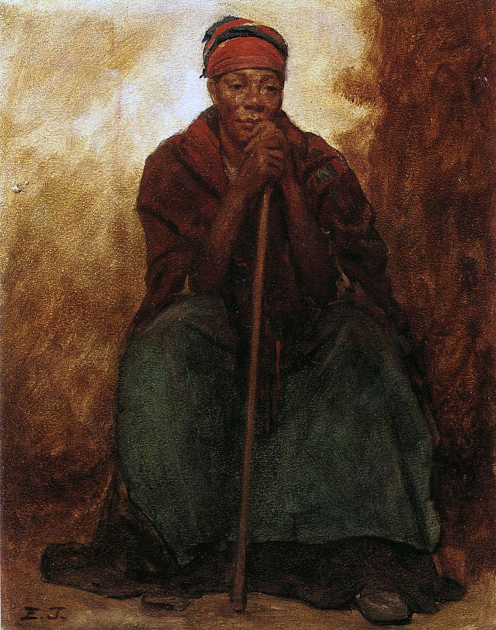 POSTERIIk Famous Animal Posters Vintage Picture Dinah the Black Servant by Eastman Johnson Modern Wall Decor for Home Decor 60x90cm