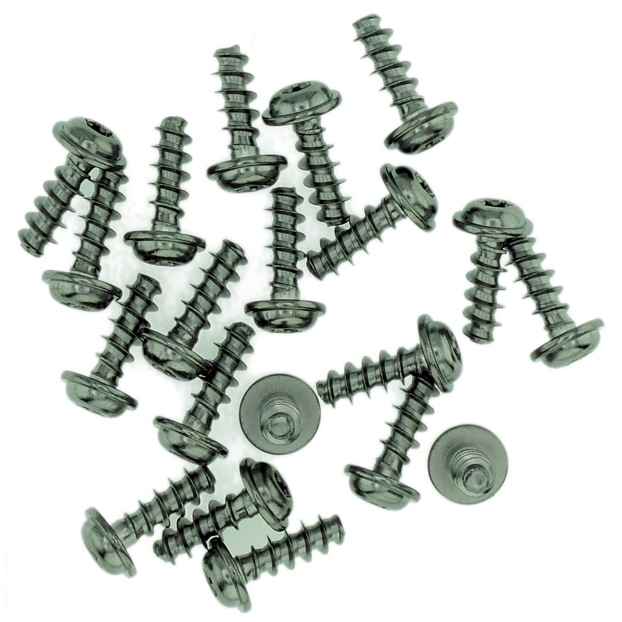 Singularity Supplies D5 (5Mm X 16Mm) Tx Pan Screws For Plastic (Flanged) - Stainless Steel (A2) (Pack Of 20)