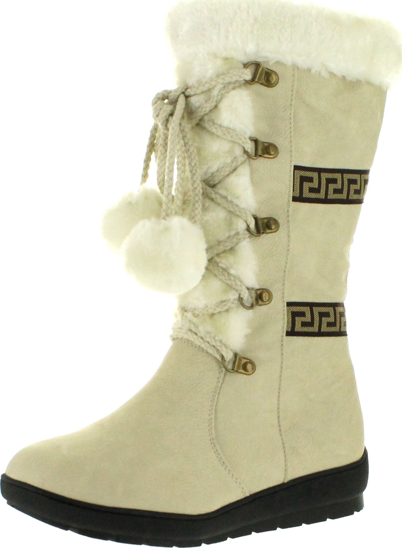 ReneezeWomens Coco-1 Flat Heel Mid Calf Boots