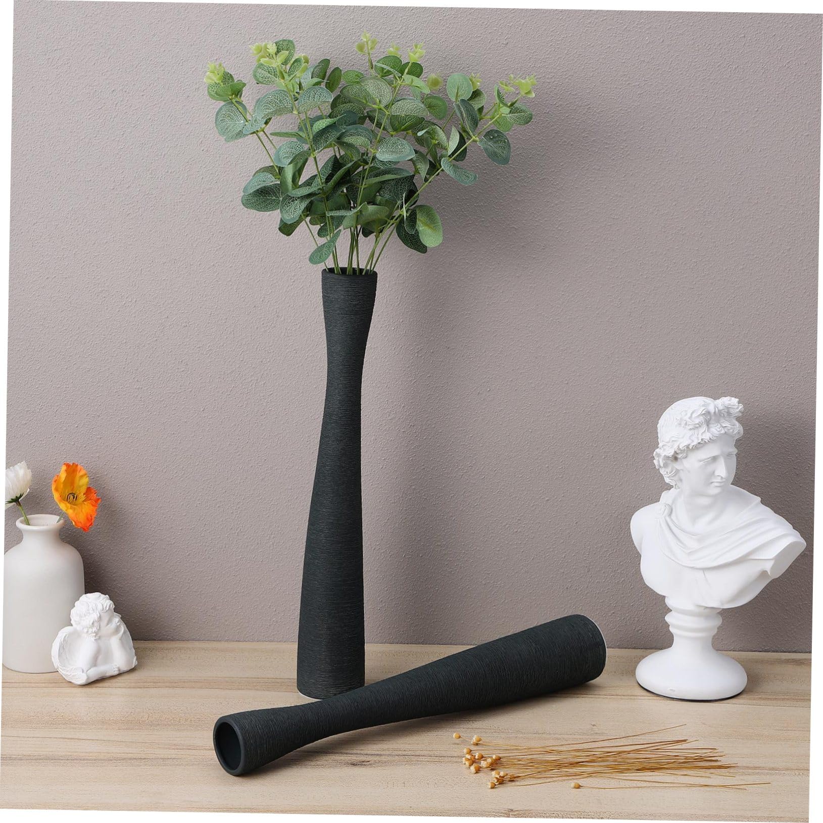 BESPORTBLE 2piezas Jarrones De Cerámica para Flores Decoración De Hogar Cuello Estrecho