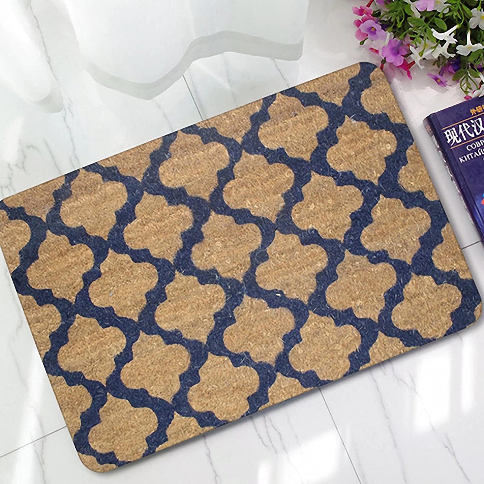 Zerbino In Flanella 45x75 Cm - Antiscivolo Assorbente - Ideale Per Interni Ed Esterni - Tappeto Benvenuto Per Casa, Ingresso, Cucina
