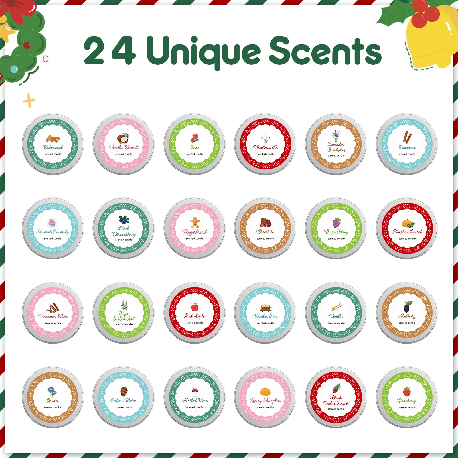 24 Tage Adventskalender Duftkerzen