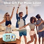 Greadio Retro Bluetooth Speaker, Vintage Radio, FM Radio with Old Fashioned Classic Style, Strong Bass Enhancement, Loud Volume, Bluetooth 5.0 Wireless Connection, TF Card and MP3 Player (Blue)