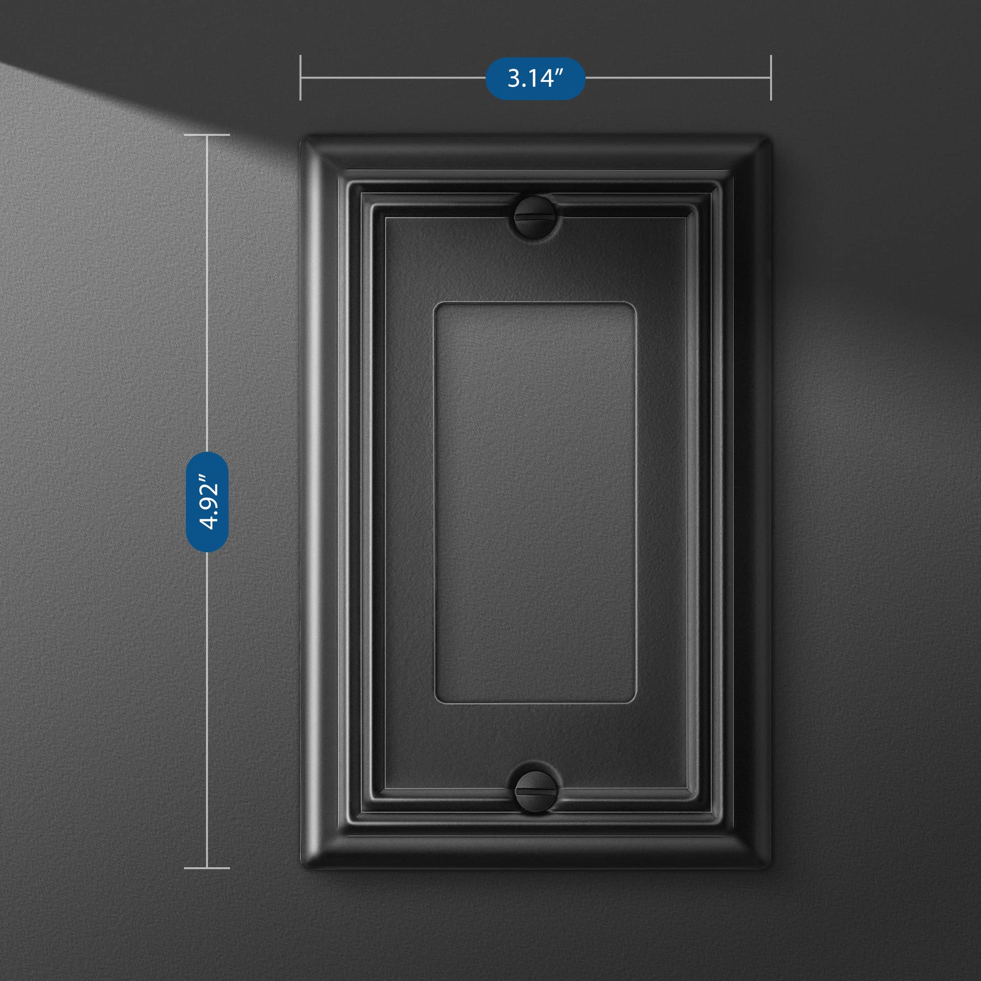 ENERLITES Placa Decorativa De Pared Para Interruptor De Luz O Toma De Receptáculo, Acabado Brillante, Tamaño De 3 Bandas, 4.50 X 6.38 Pulgadas, | Compra Online En Yaxa Colombia