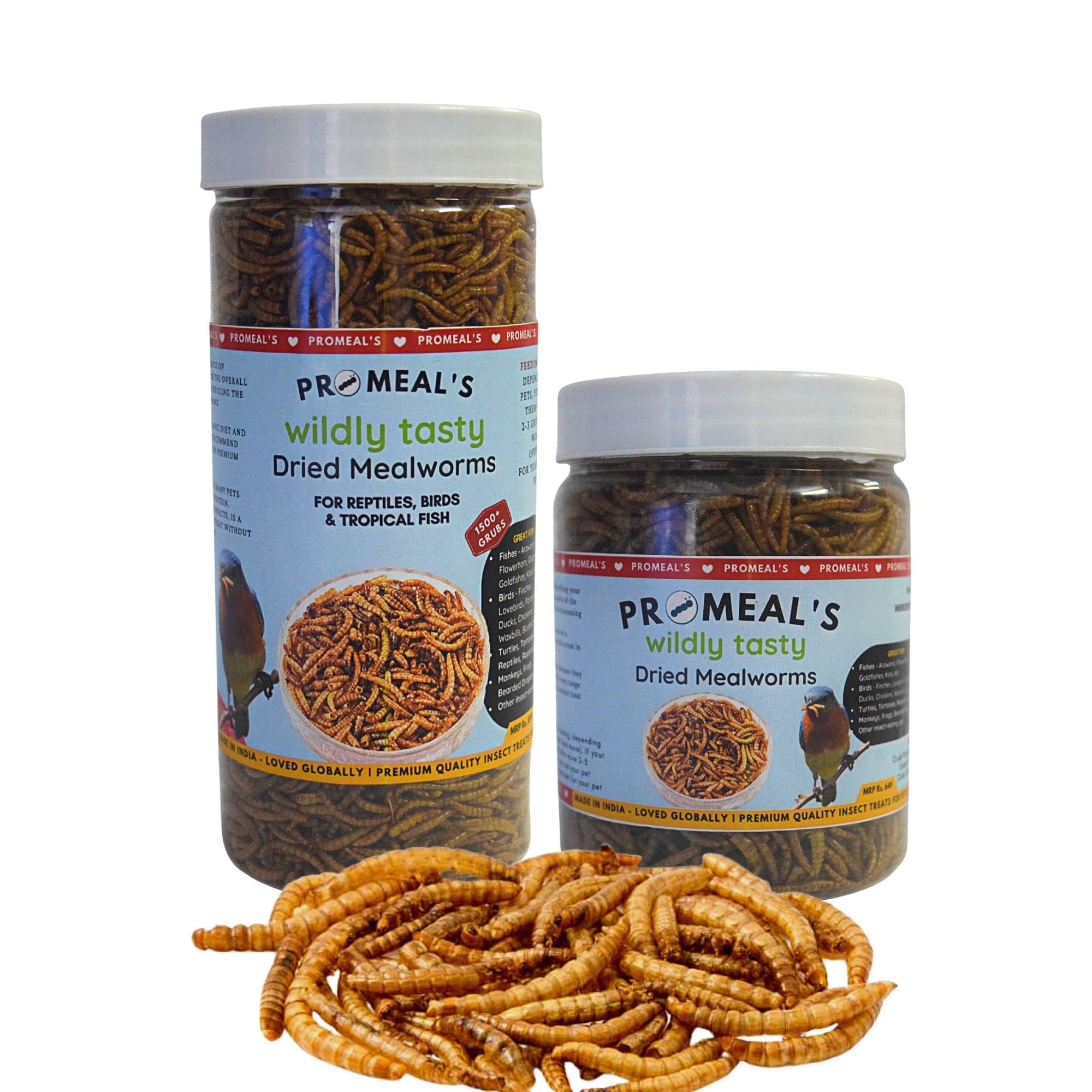 Pro-Meal Dried Mealworms - High Protien Treat Food For Aquarium Fishes Like Arowana, Flowerhorn And Birds, Reptiles, Monkeys And Other Pets (250Gm),All Life Stages, 1 Count (B09G1FFL95) Amazon Price History, Amazon Price Tracker