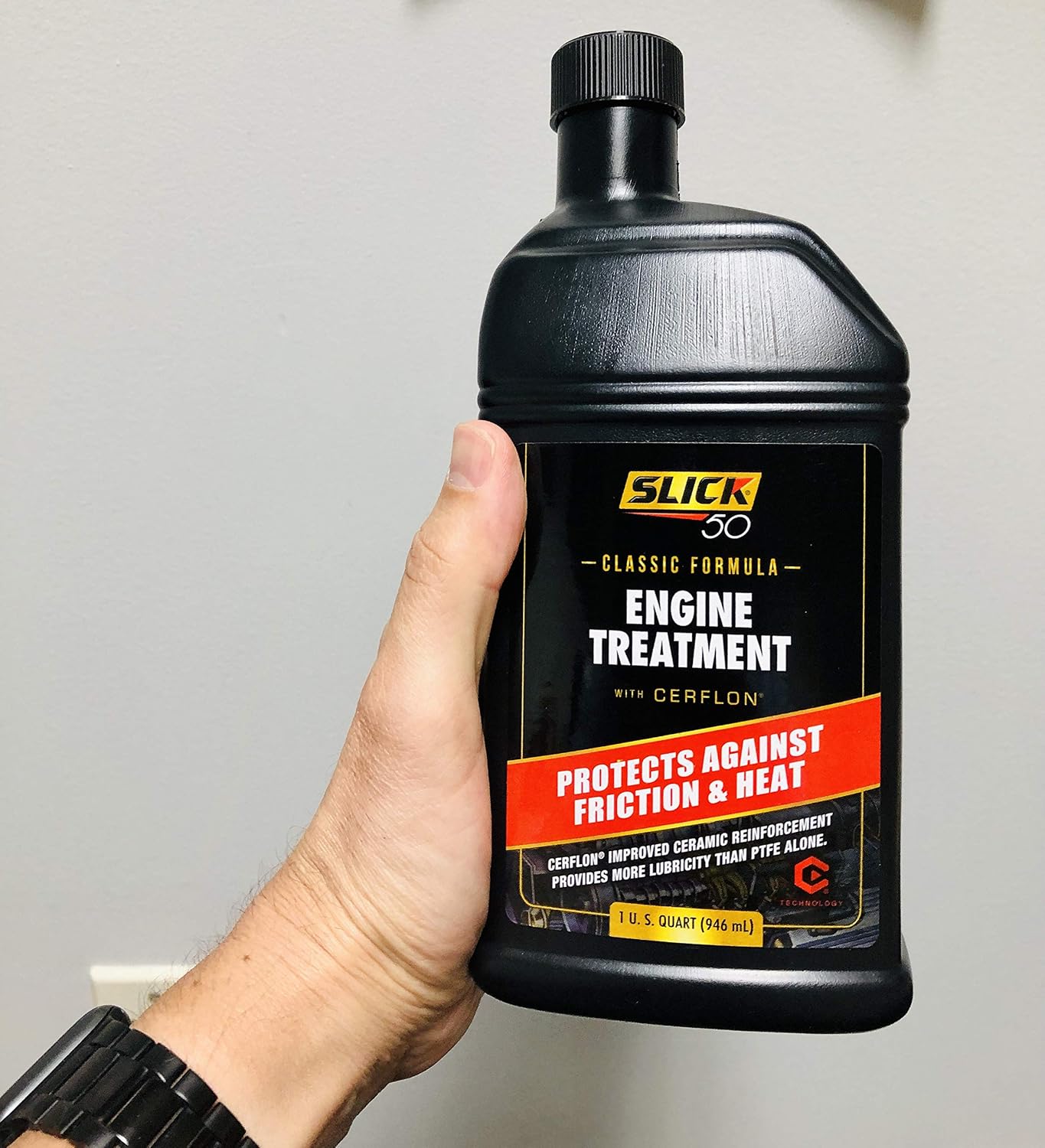 Slick 50 Original Classic Engine Treatment with Ceramic Cerflon PTFE, SL-750017, 32 fl. oz, 1 Pack, White
