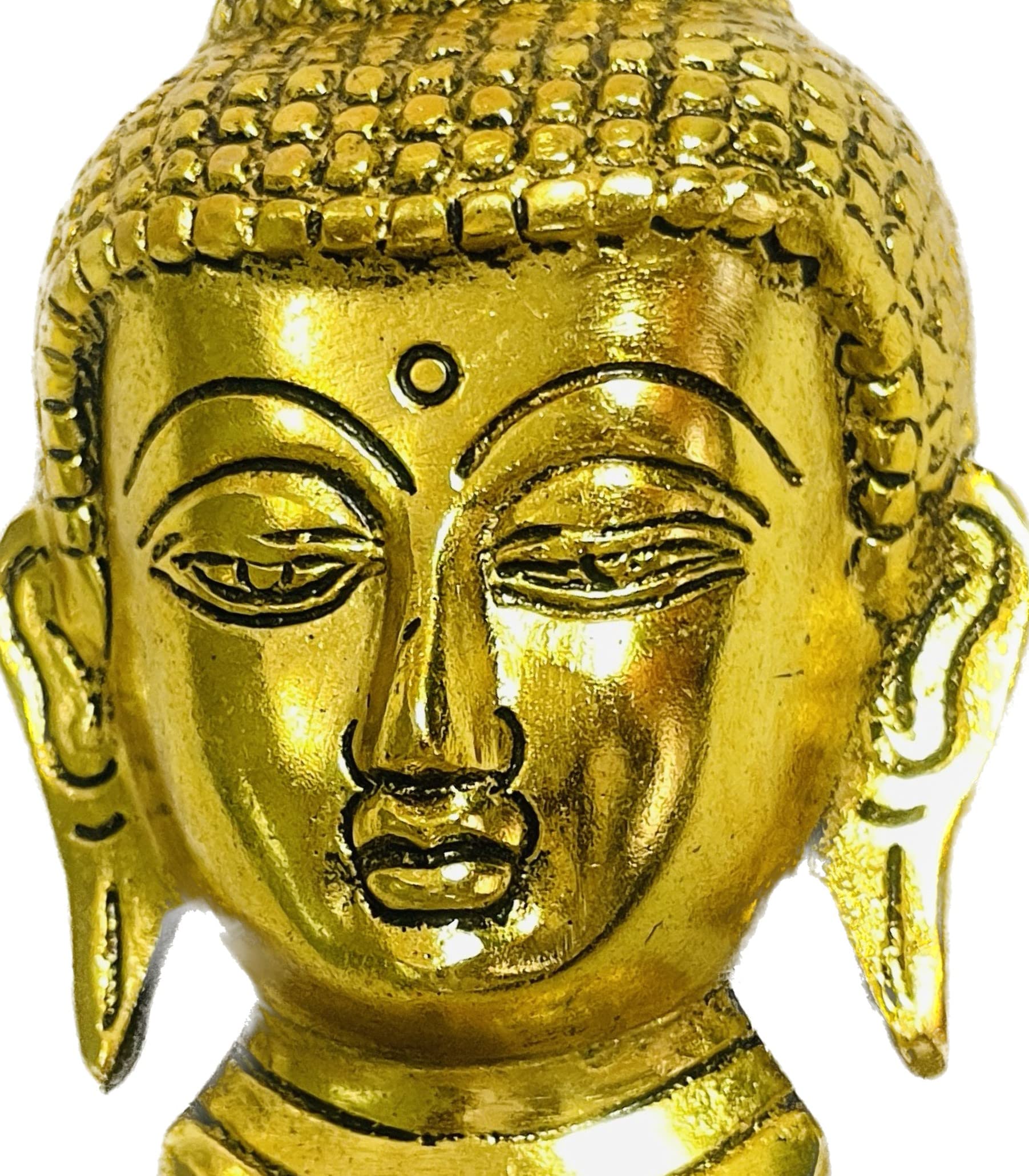 オブジェ、顔の金属彫刻 ゴールド Amazon.co.jp: Charming Crafts メタルラッキーチャーム ブッダ