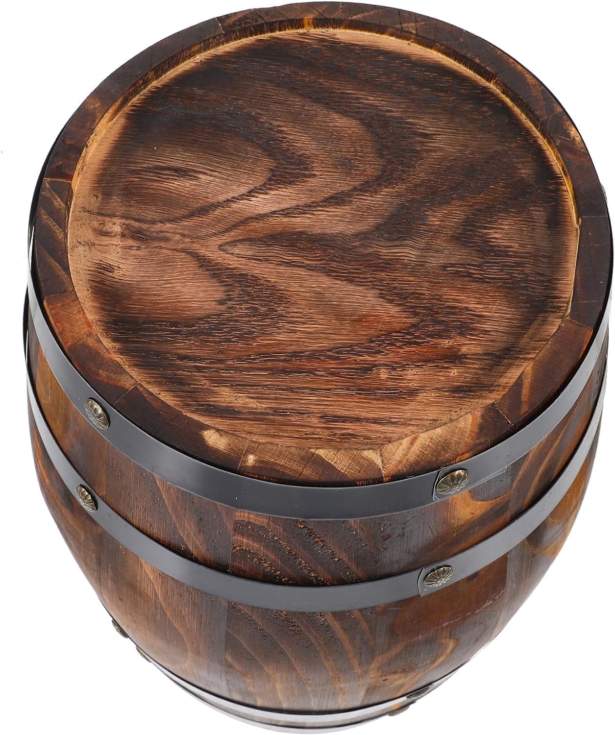 Wood Wine Barrel Whiskey Barrel Bucket Vintage Flower Planter Container Water Wishing Well Pail for Home Kitchen Bar Summer Party Decoration