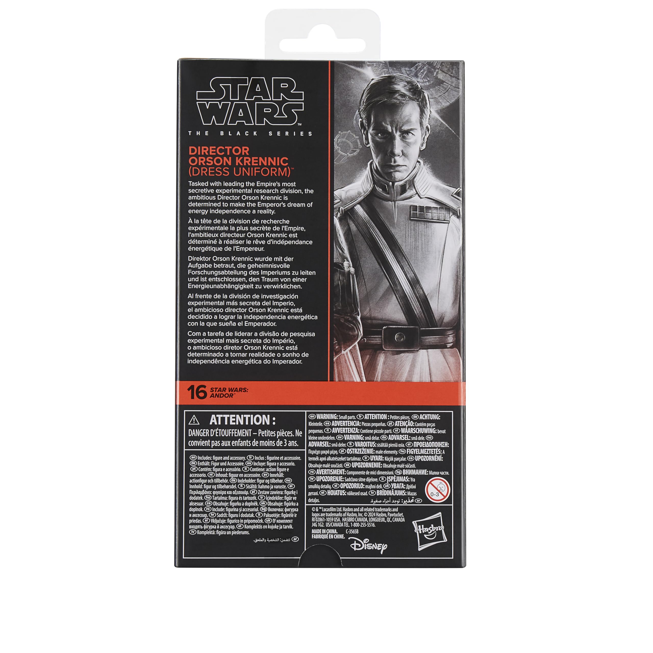 Star Wars Czarna seria, reżyser Orson Krennic, figurka Andora (15 cm)
