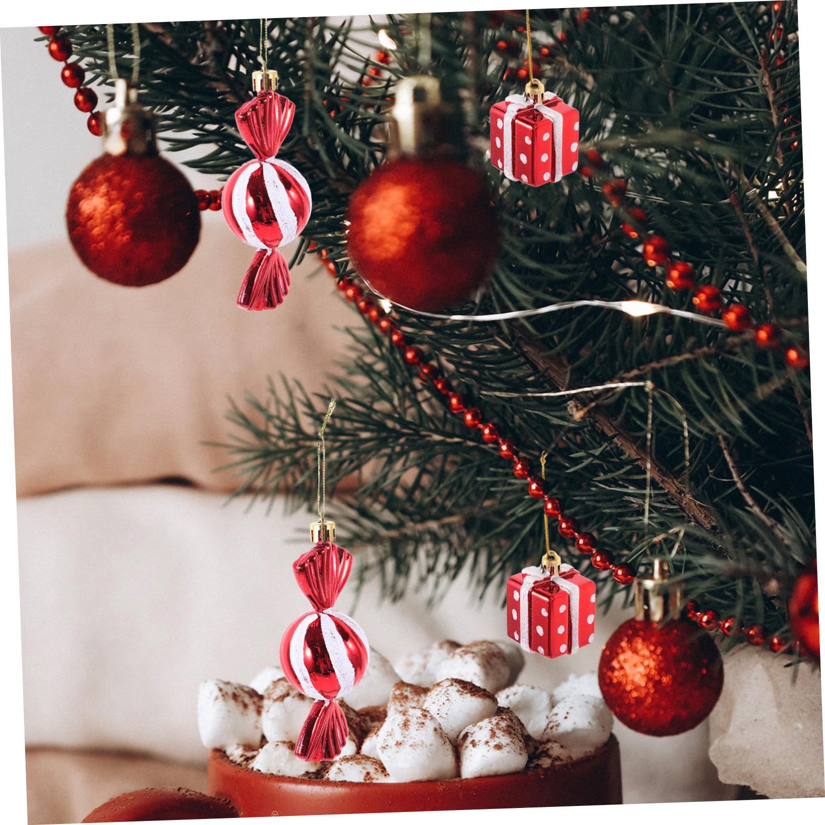 Gatuida 5 Pieds Décorations Noël Christmas Tree Xmas Tree Décoration De Noel Confiserie Noel Decoration Noel Decoration Fete Décoration Suspendue Pendentif Sapin De Noel Plastique 4pcs * 5