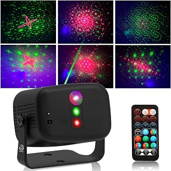 LED Disco Light RGB Sound-Activated Stage Light, Portable DJ Party Lighting with Remote Control for Home Room Karaoke Christmas Halloween Wedding Decor Stocking Stuffers