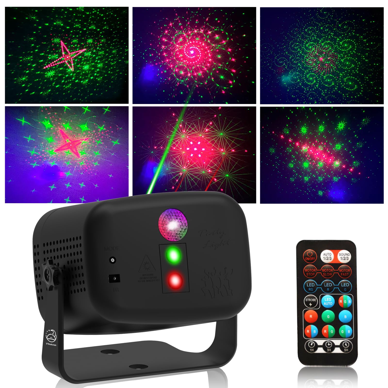 LED Disco Partylicht RGB Musikgesteuert, Kompakt Tragbar mit Fernbedienung, LED Strobe Licht für Zimmer, Karaoke, Weihnachten, Halloween, Hochzeit und Indoor-Feiern