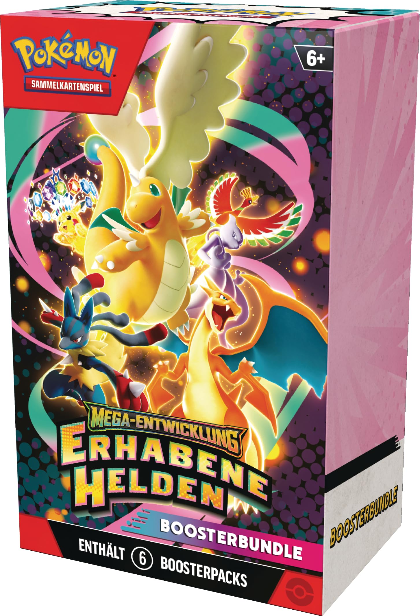 Pokémon-Sammelkartenspiel: Boosterbundle Mega-Entwicklung – Erhabene Helden (6 Boosterpacks)