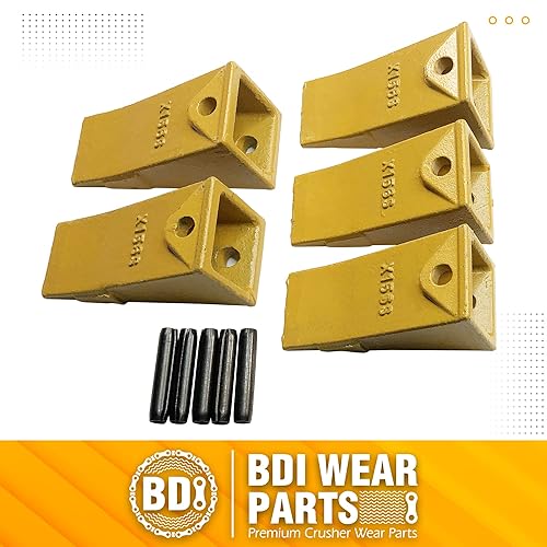 Miniatura 7 de BDI Wear Parts X156S - Dientes de cubo retroexcavadora con pasadores para minicargadora y minisavadora, paquete de 5