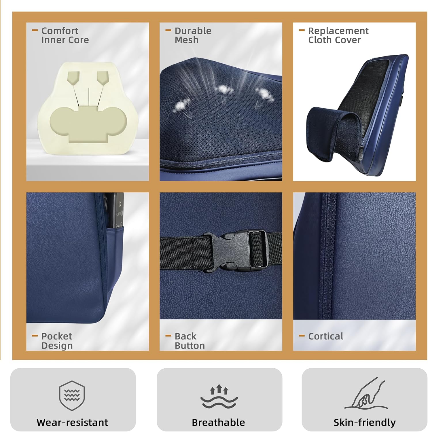 Joyset Back Massager for Back Pain Deep Tissue, Shiatsu Lower Back Neck Massager with Heat, 3D Kneading Massage Pillow for Neck Shoulder Legs, Gifts for Mom, Dad, Women - Image 6