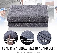 Vista 4 de VEVOR Mantas de Mudanza, 72" x 54", Peso de 21 lbs/dz, 12 Paquetes, Manta de Embalaje de Algodón Reciclado Profesional, Almohadillas Grandes