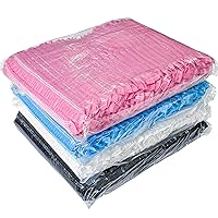 Vista 2 de 400 gorras desechables, gorras de mafia, gorra de red para el cabello, tamaño libre elástico, para cosméticos, belleza, cocina, industrias