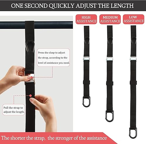 Miniatura 3 de Sistema de bandas de asistencia para dominadas, bandas de resistencia de 380 libras, ajustables y reemplazables, bandas de ejercicio asistidas de