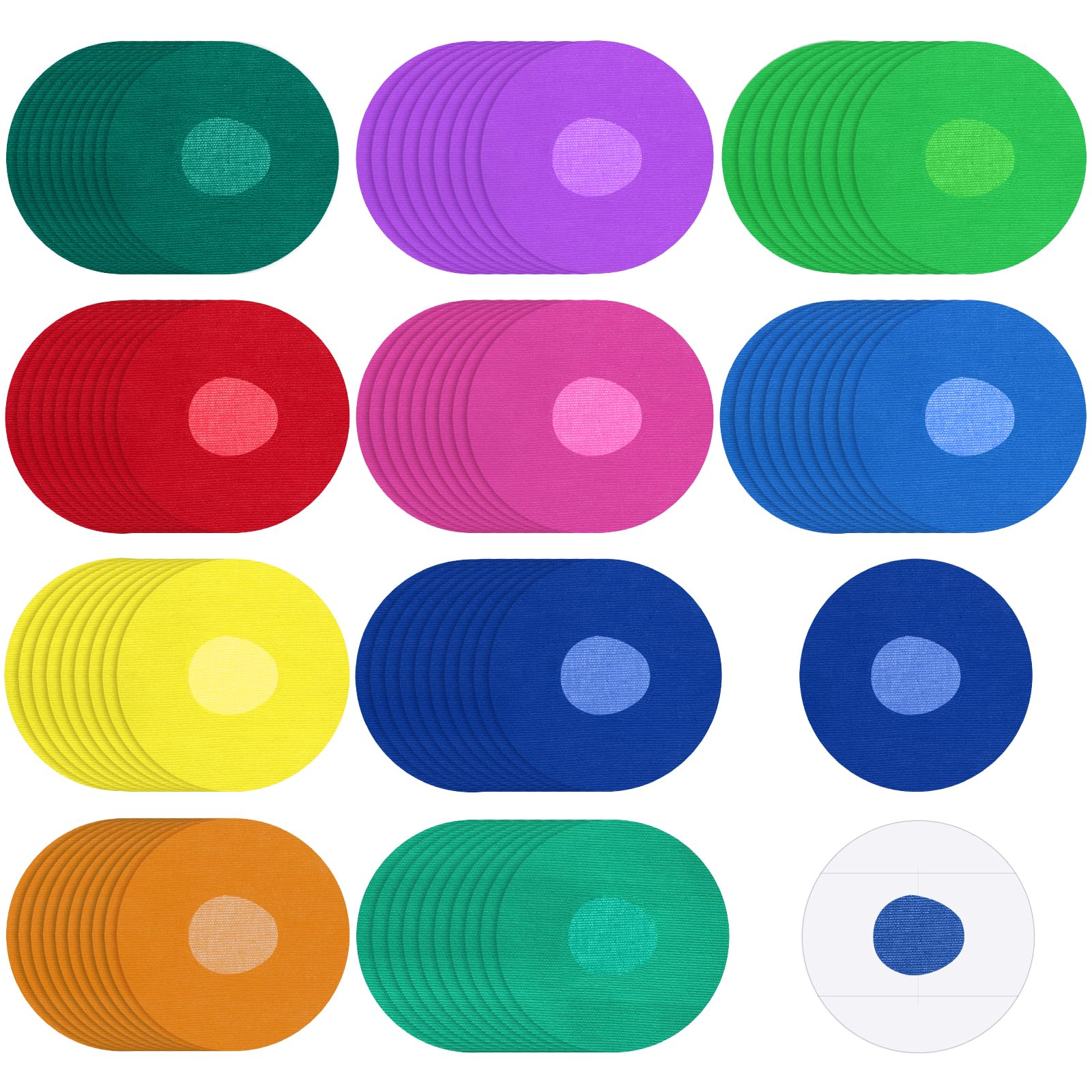 TrelaCo 100 Pcs G7 Adhesive Patches Continuous Glucose Sensor Patch Cover Waterproof Breathable Patches for Continuous Glucose Monitor Patch Precut Adhesive Tape No Glue in Center Stay Secure