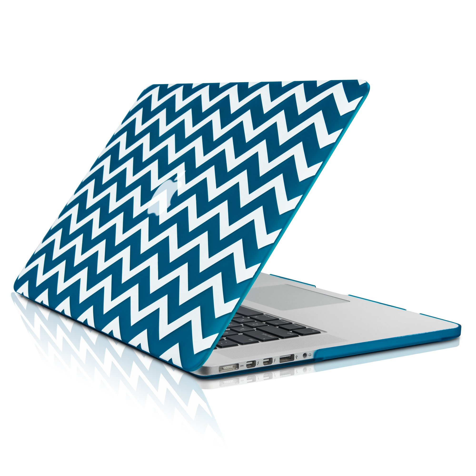 TOP CASE Chevron Series Rubberized Hard Case Compatible MacBook Pro 15" with Retina Display Model: A1398 (Release June 2012-2015) - with TOP CASE Chevron Mouse Pad