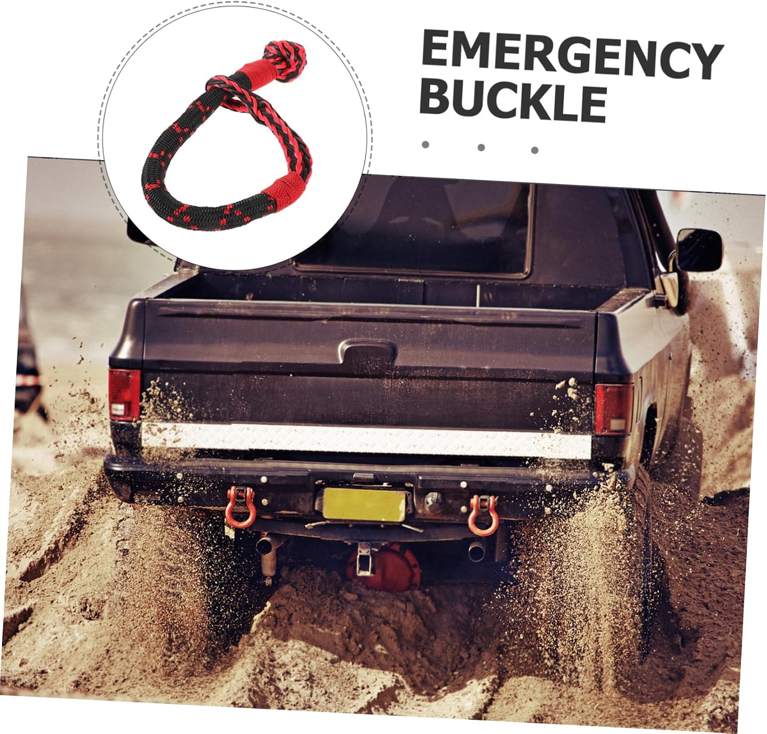 455Lbs Heavy Duty Towing Rope Kit with Shackles Versatile for Off Road Vehicles ATV Utv SUV and Trucks Temperature Resistant Weather Resistant Enhanced Safety Features