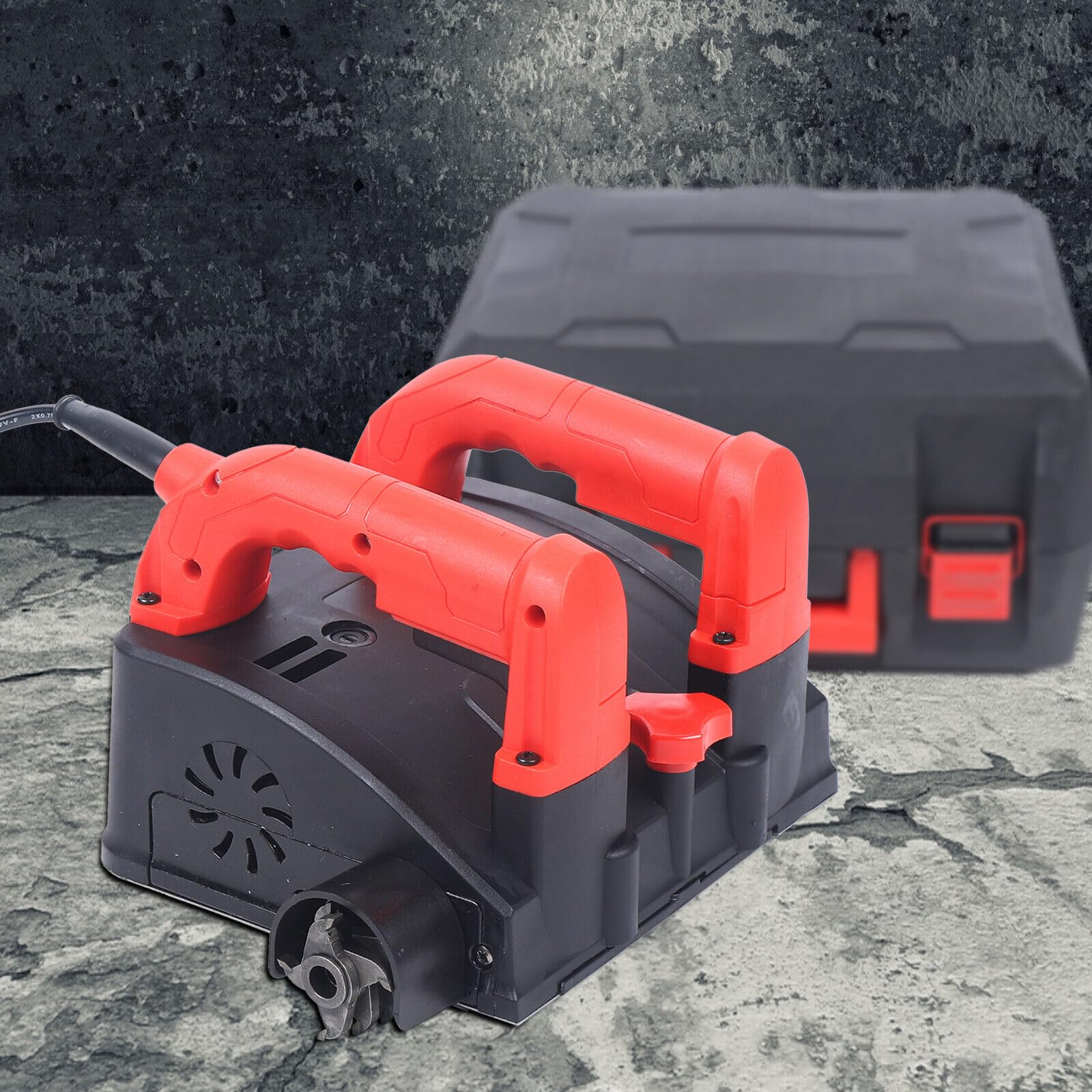 Elektryczna frezarka do ścian, 1200 W, do ścian betonowych i gipsowych, 3000 obr./min