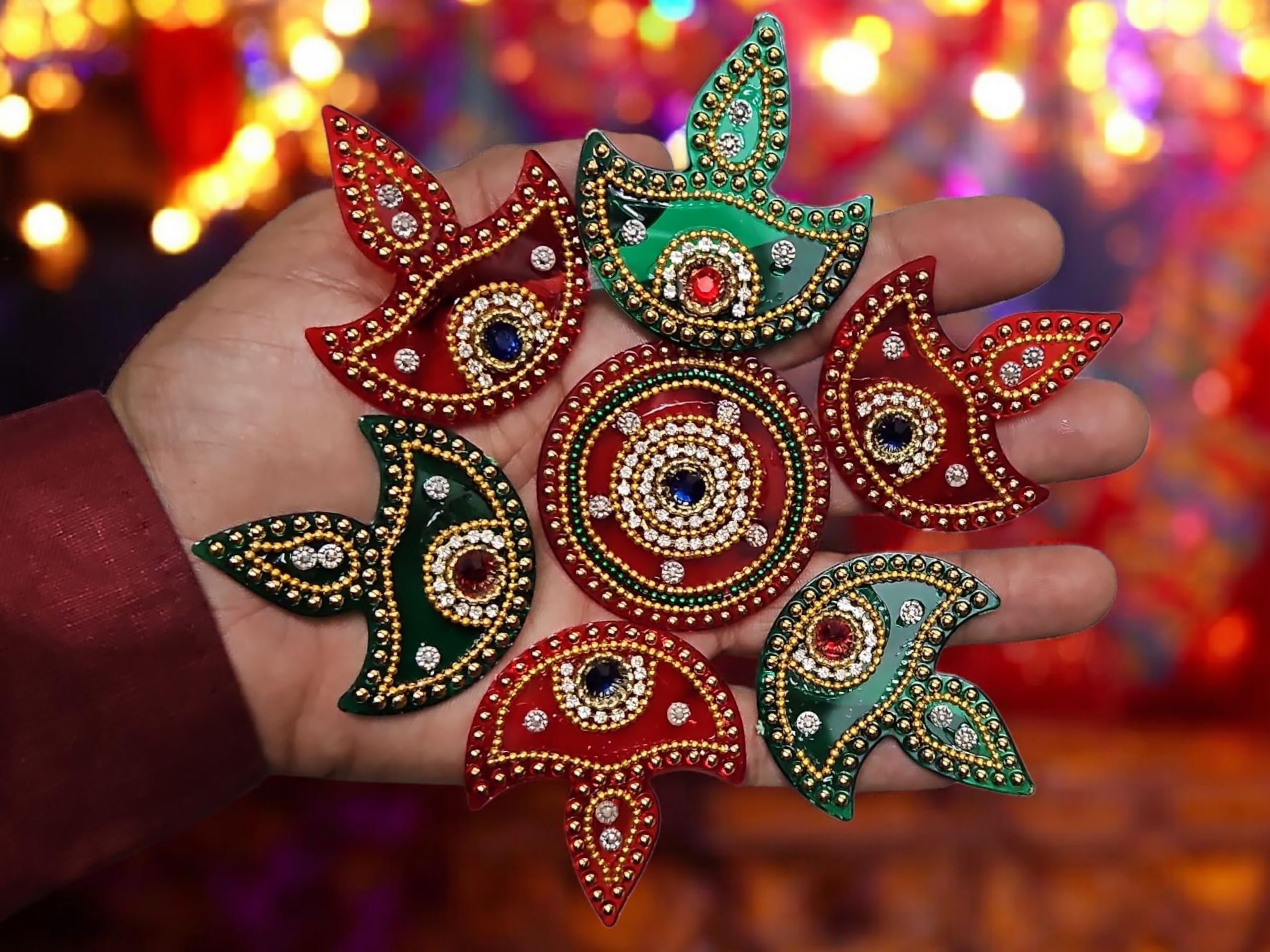 Handmade Acrylic Rangoli - Diwali & Festival Decor -6 Handmade Acrylic Rangoli - Diwali & Festival Decor -6