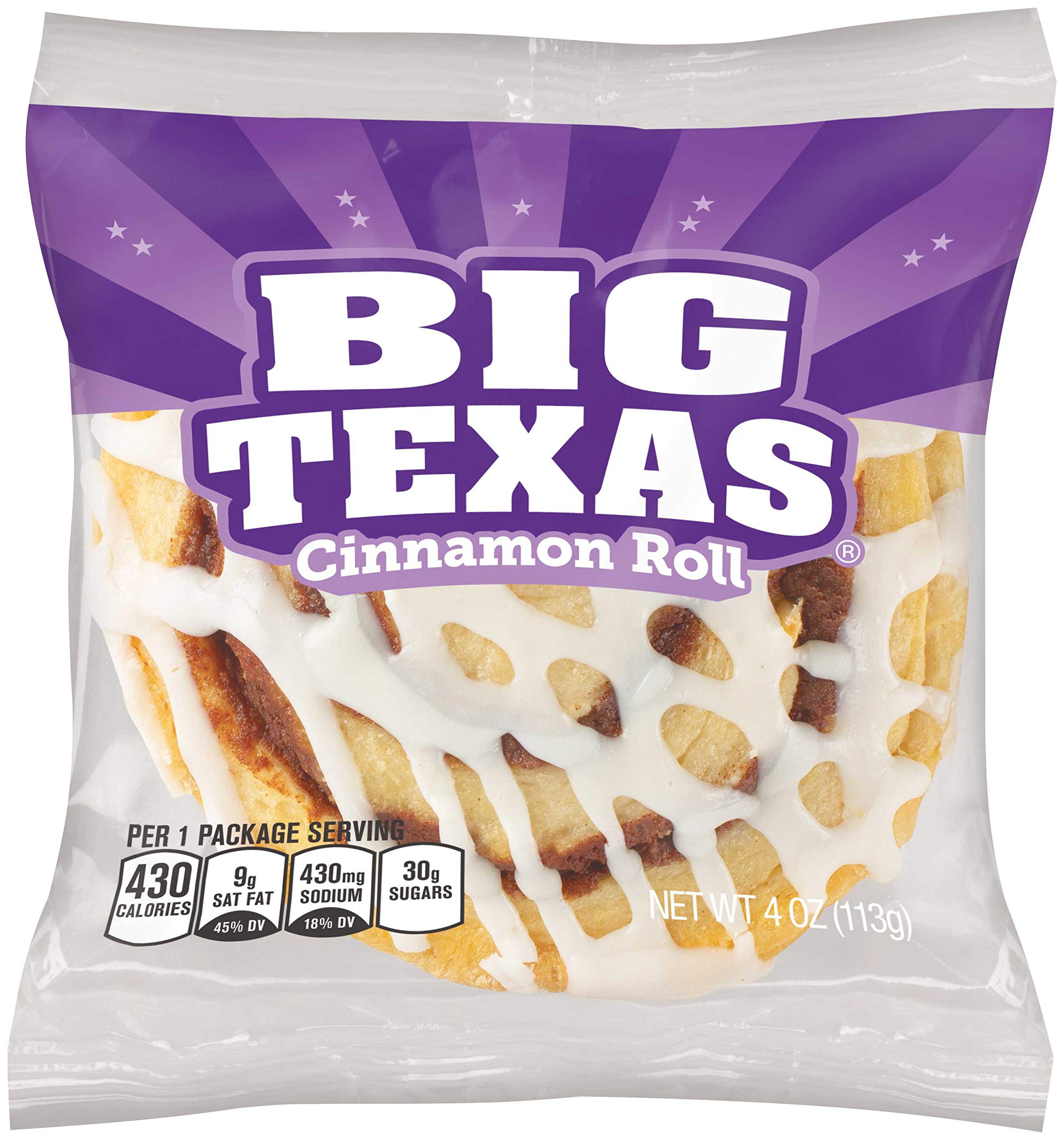 Cloverhill Big Texas Single Serve Cinnamon Roll, 4 Ounce -- 36 per case.