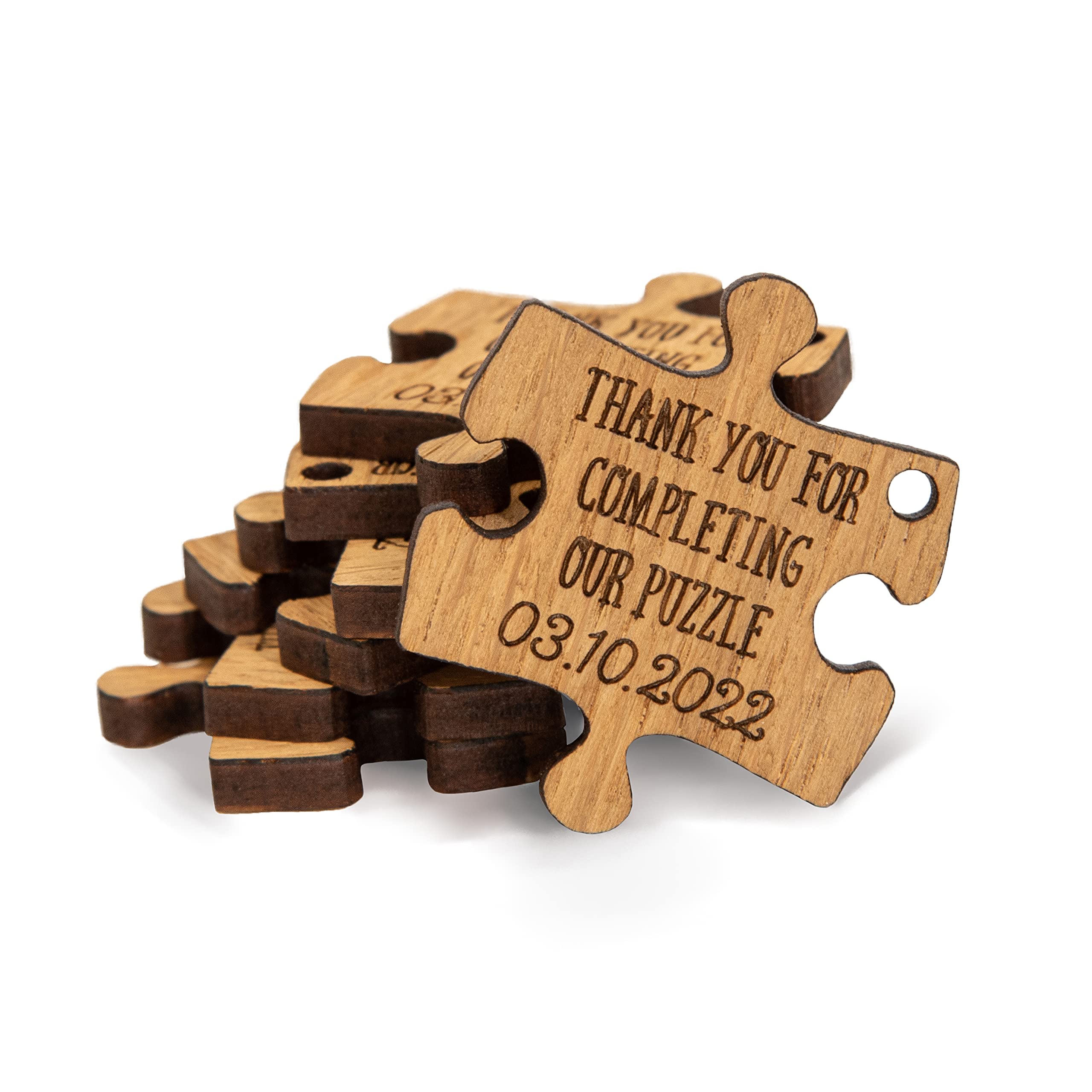 Wedding tags for favours Jigsaw Puzzle Table Decoration Wedding Favours Table Confetti Personalised Wedding Tags