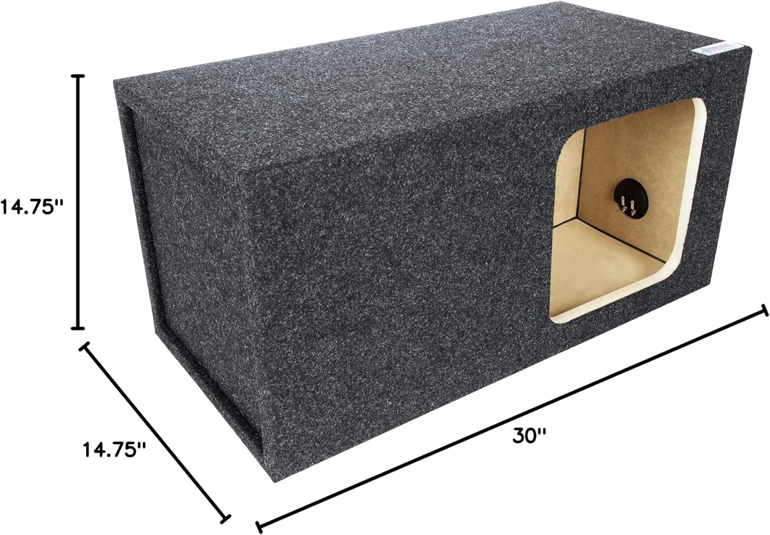 Atrend Made in The USA 12” SPL Vented Enclosure for Kicker Solo-Baric L5 & L7 | Premium 3/4" MDF, CNC Miter & Dado Construction | Airtight, Precision-Tuned Car Audio Subwoofer Box