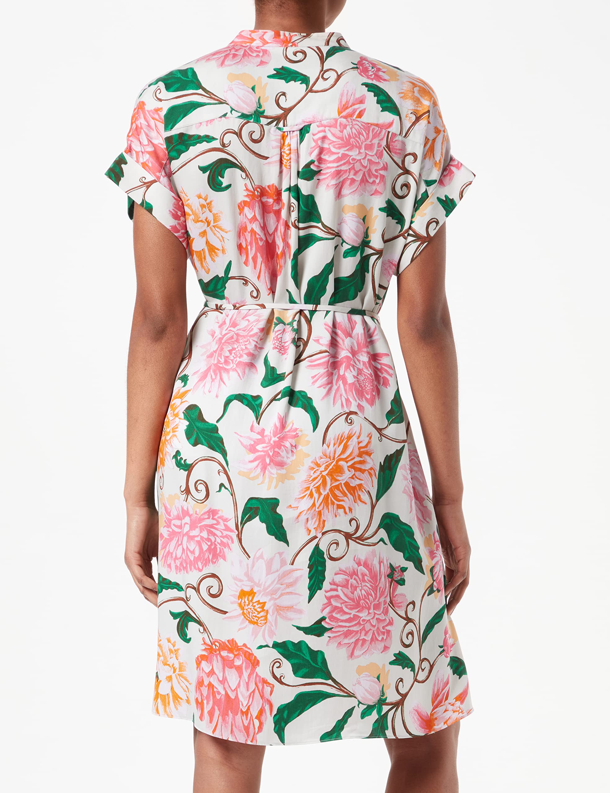 GANT D2. DAHLIA PRINT DRESS, Vestito Donna, Avorio ( EGGSHELL ), 38