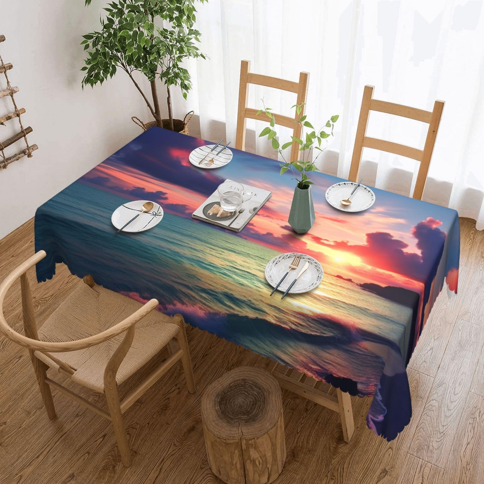 Nappe camping imperméable infroissable 137x182 nappe rectangulaire extérieur