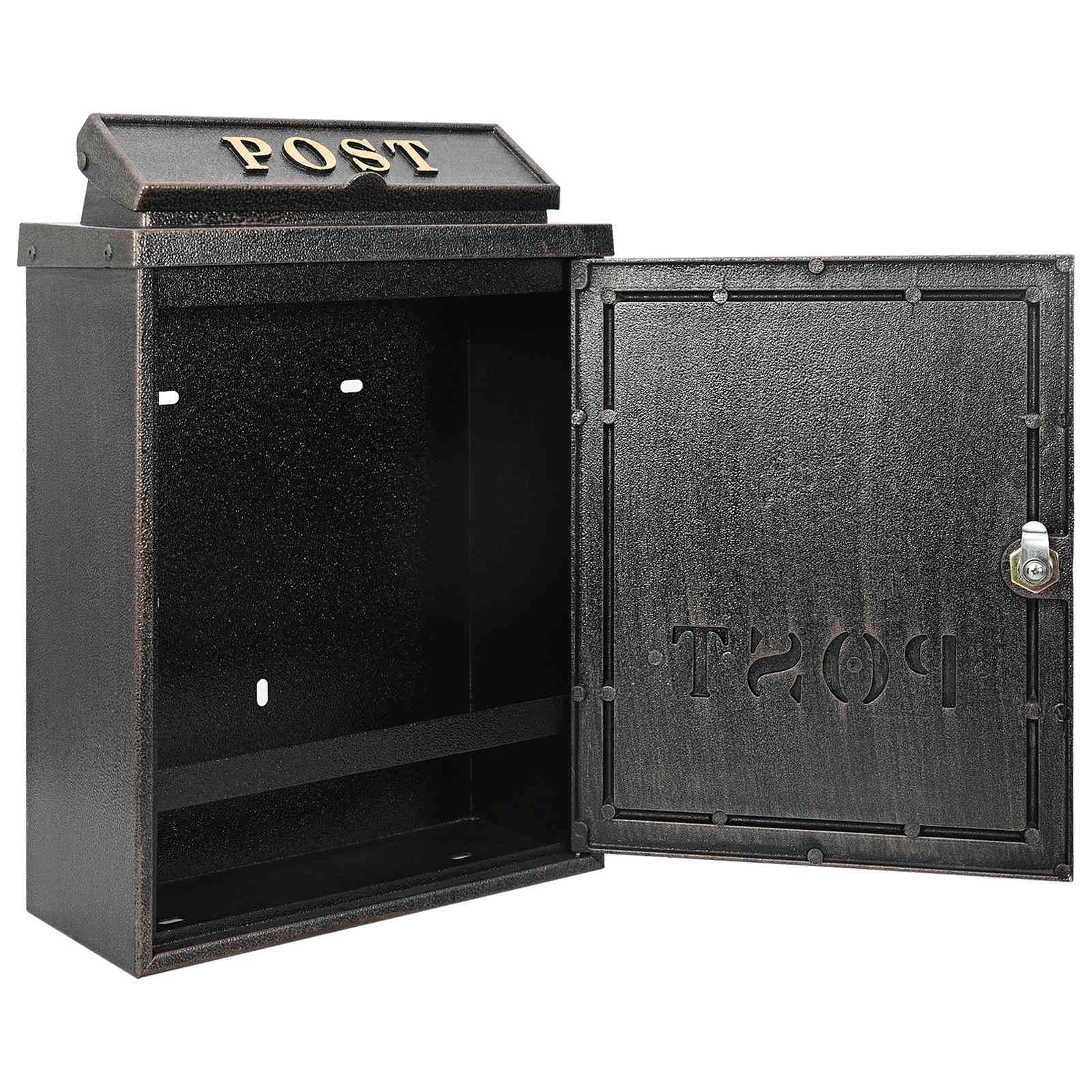 vidaXL Buzón Montado en la Pared con puerta Bronce 29 x 13 x 41 cm