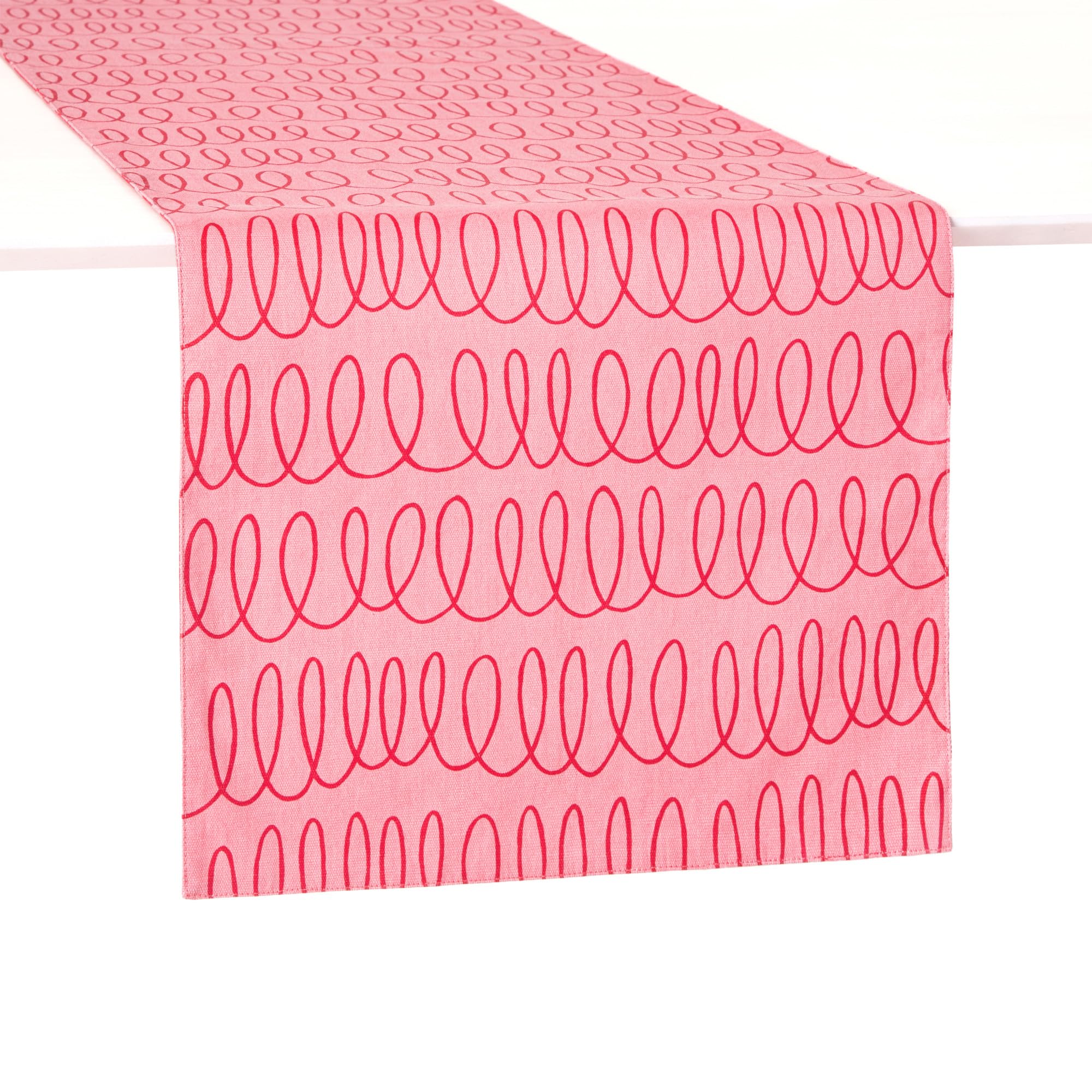 Chemin de table Kate Spade New York réversible en coton rose rouge 38x274 cm