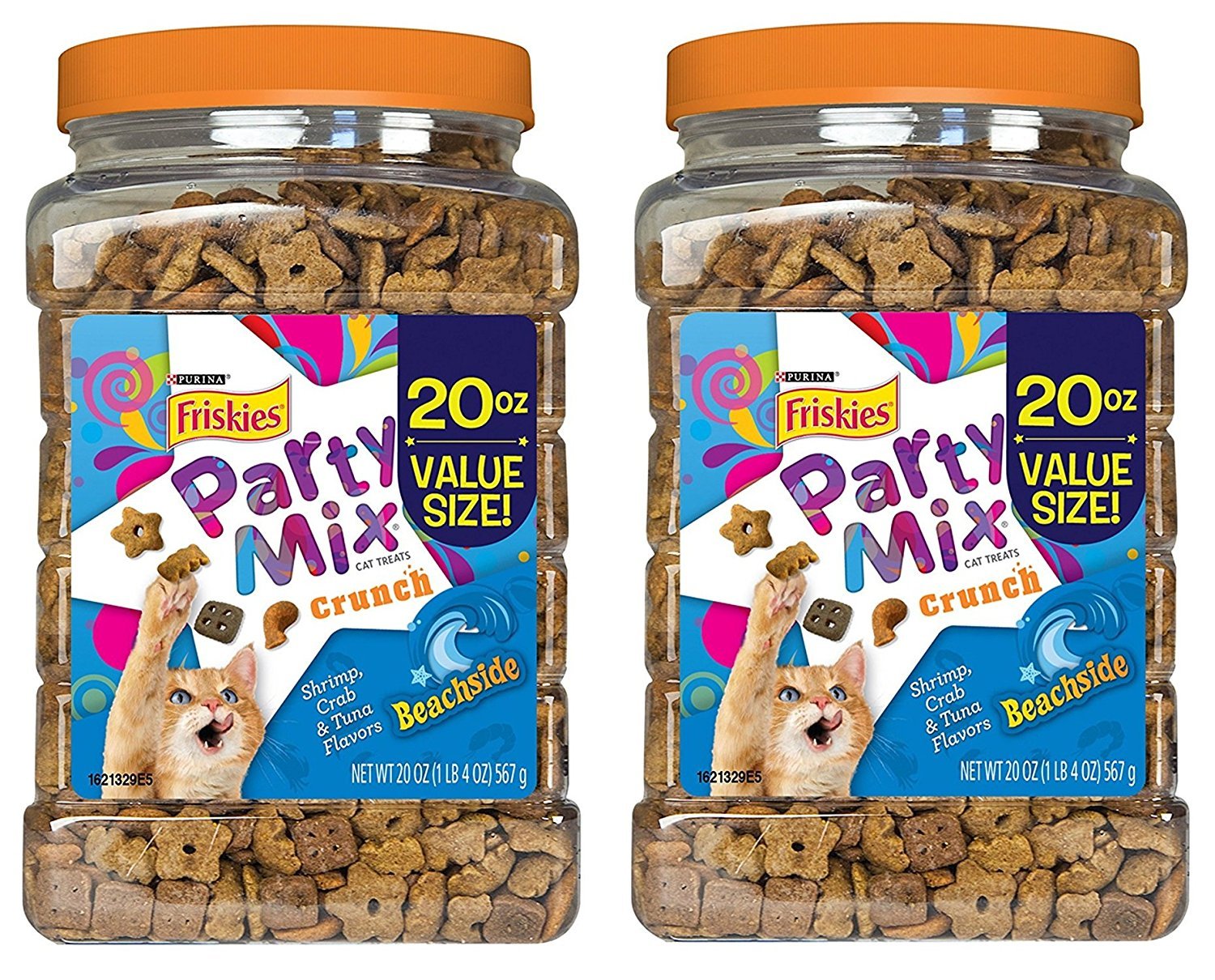Purina Friskies Party Mix Crunch Beachside Cat Treats 2 Pack (20 oz. each)