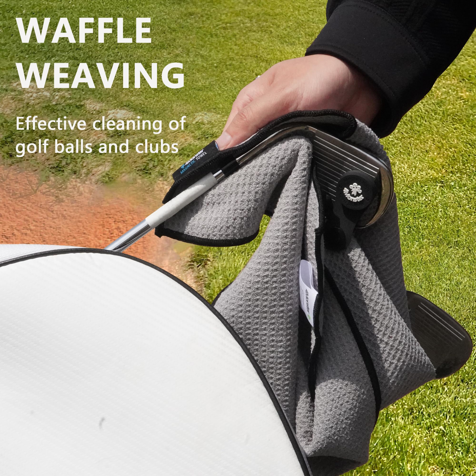 Amazon.com: 4Monster Golf Towels 3-Pack with Detachable Magnet and