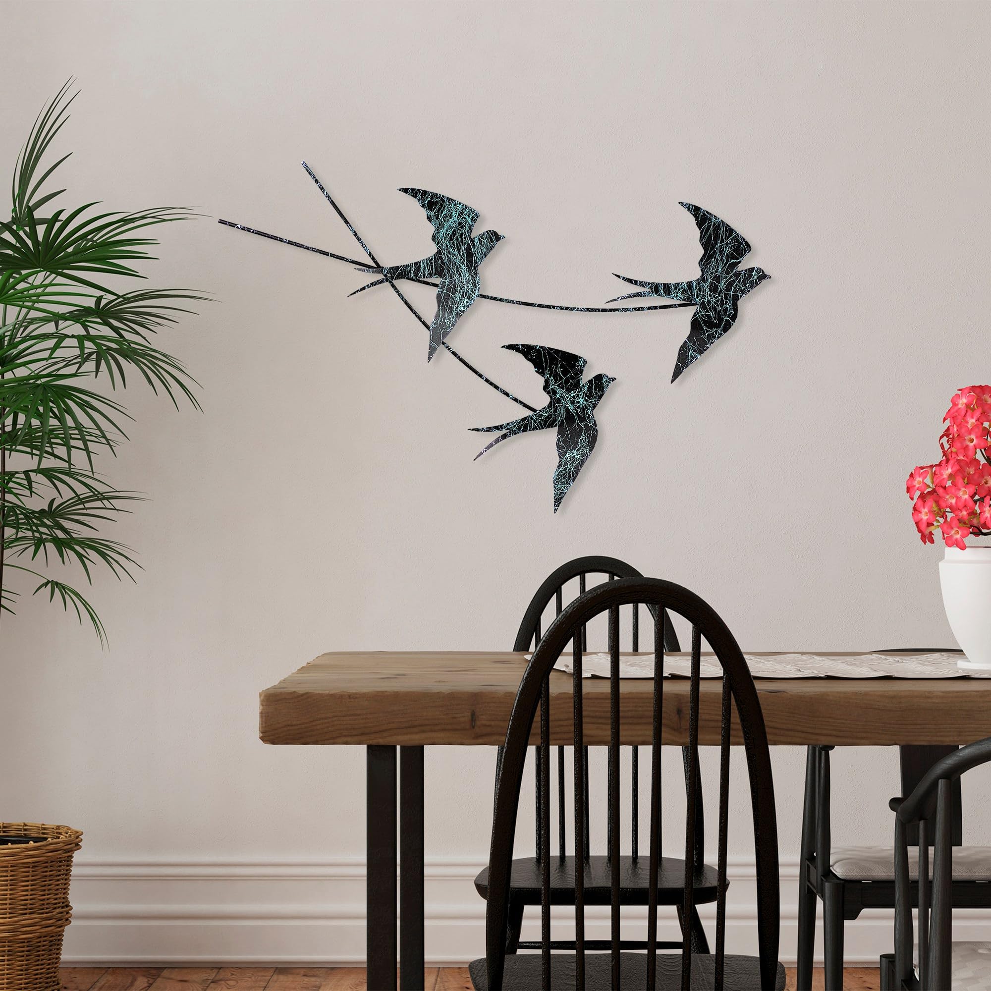 Art mural métal fait main peinture unique pour intérieur