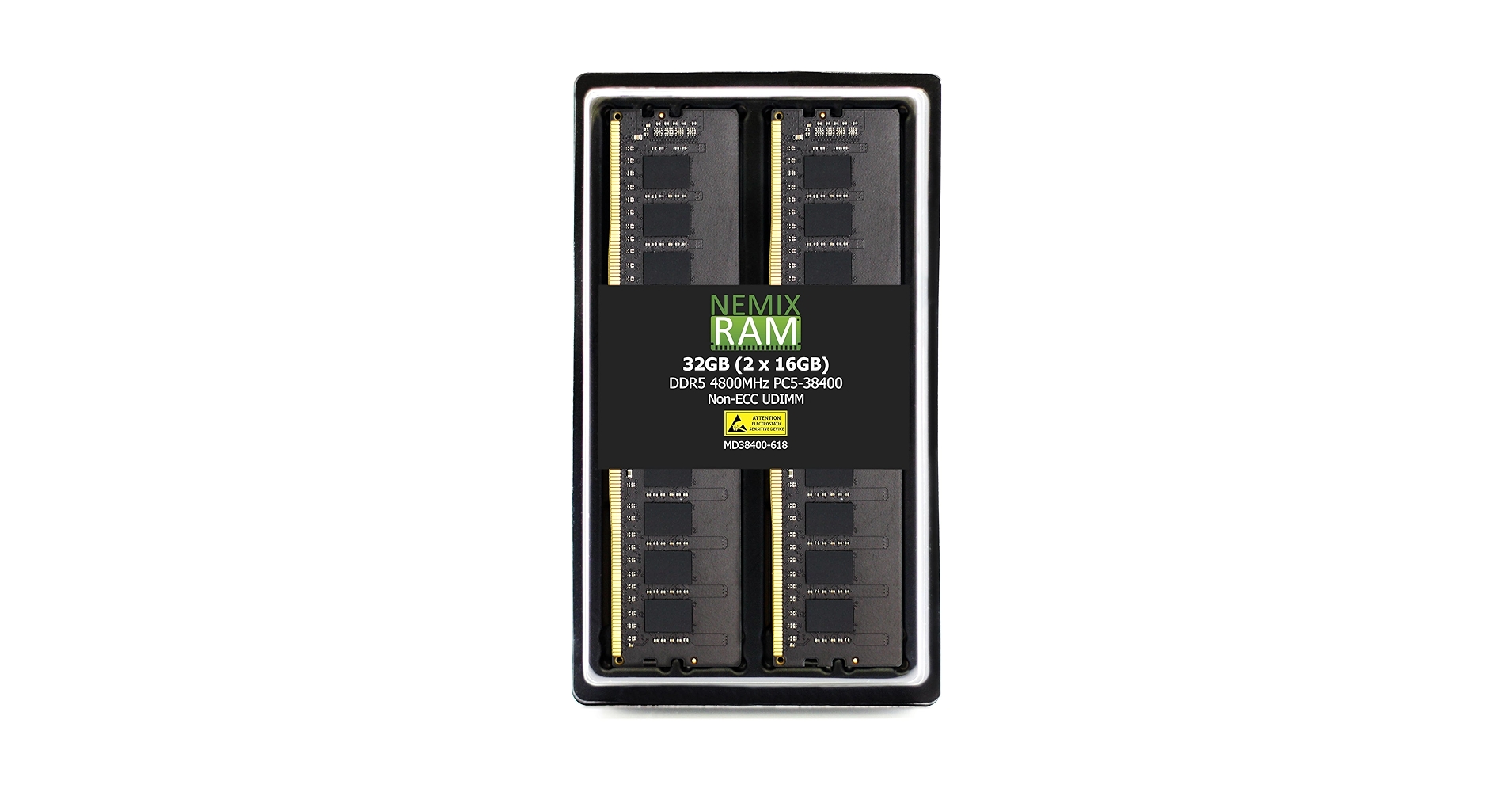 NEMIX RAM 32GB (2X16GB) DDR5 4800MHZ PC5-38400 1Rx8 1.1V