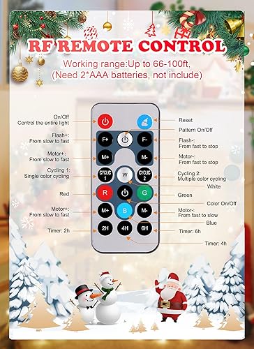 Miniatura 3 de Proyector de luces de Navidad para exteriores, 26 efectos HD (ondas oceánicas 3D + patrones), impermeables, con temporizador, luces de proyector de