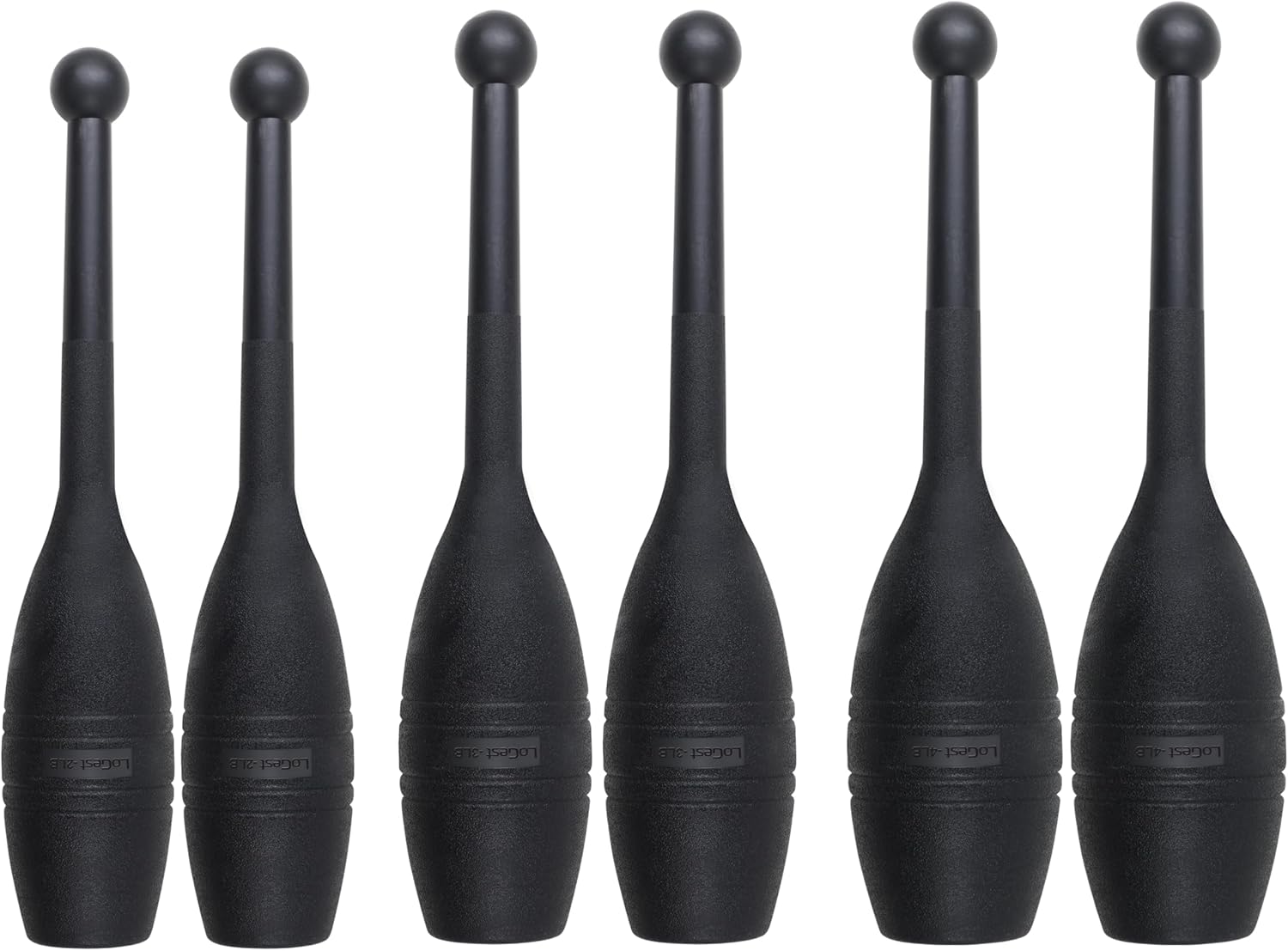 Logest Mace Exercise Club - Heavy Duty Plastic Indian Clubs Available in 1 LB and 2 LB Set 3LB Set 4LB Set of 2 Perfect for Strength Training Rehabilitation Improves Grip Full Body Workout Mace Clubs
