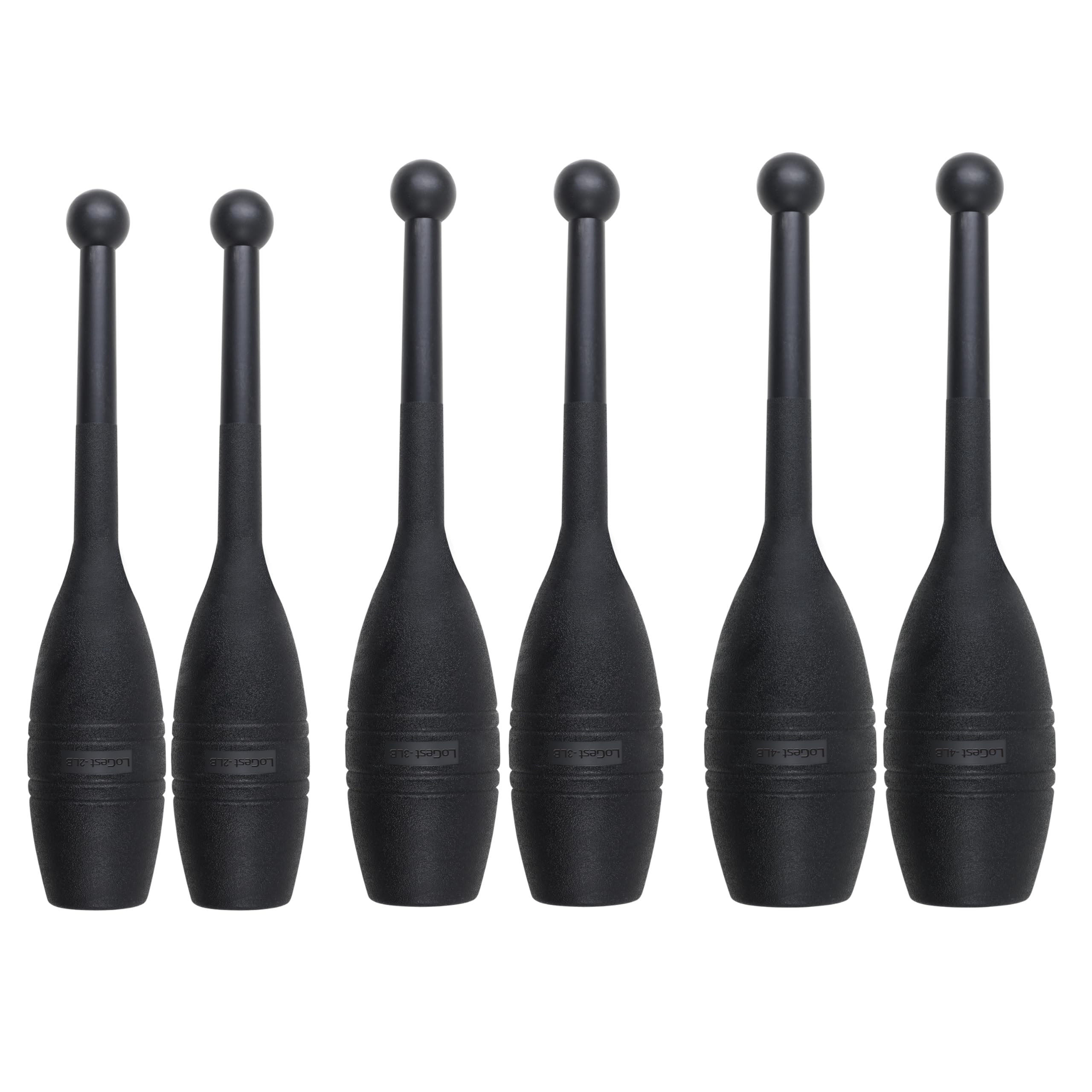 Logest Mace Exercise Club - Heavy Duty Plastic Indian Clubs Available in 1 LB and 2 LB Set 3LB Set 4LB Set of 2 Perfect for Strength Training Rehabilitation Improves Grip Full Body Workout Mace Clubs