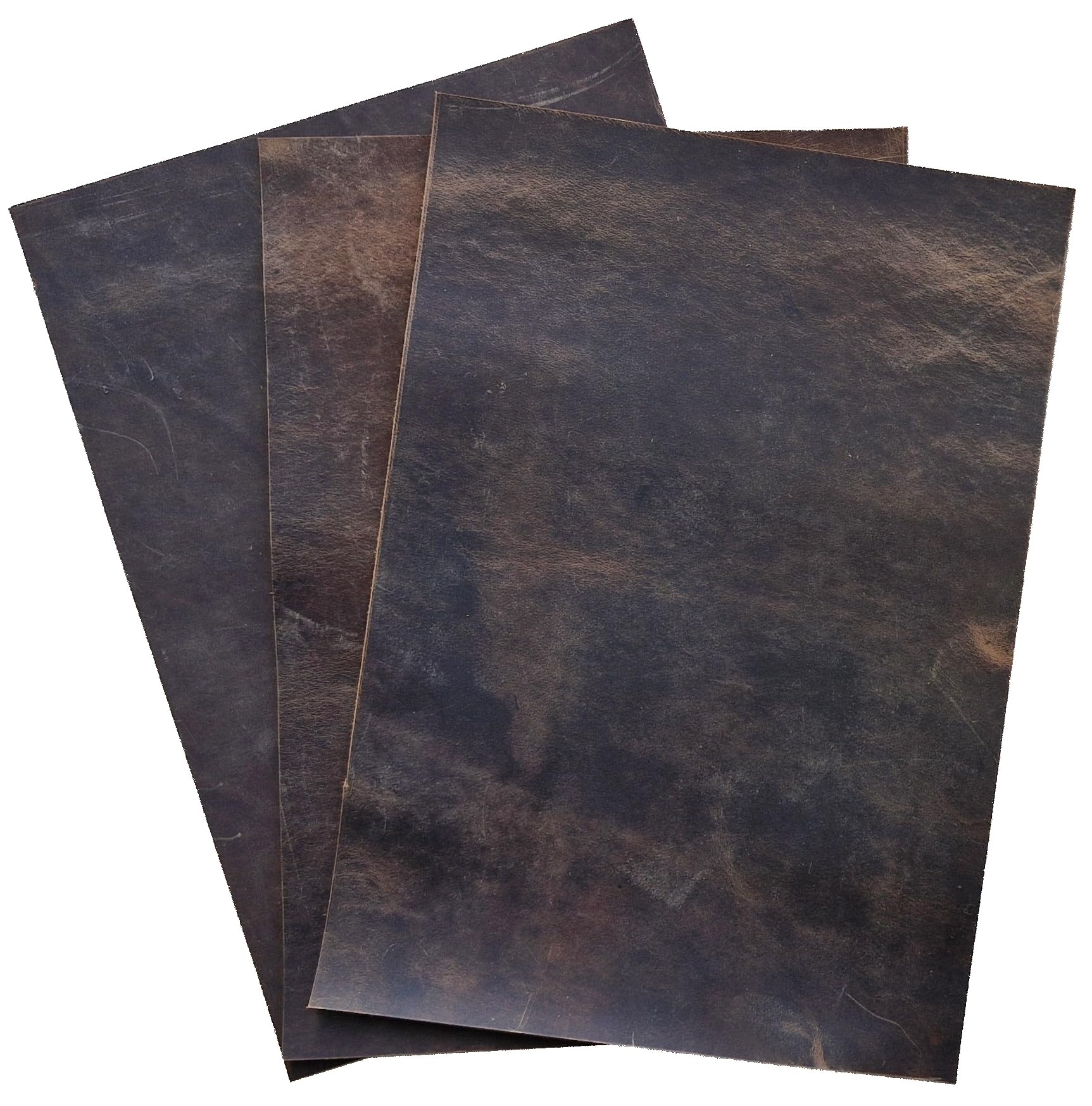 HAPPER STUDIO Cowhide Leather 1.4mm Thickness Pull-Up Crazy Horse Leather Genuine Leather Sheets for Crafts. (3, Sahara, A4 (210 x 297mm))