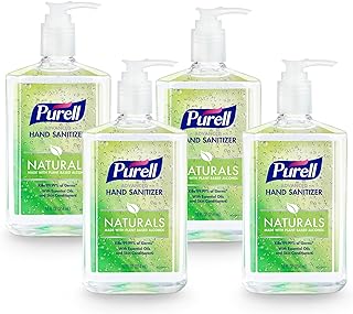 Purell Advanced Hand Sanitizer Naturals with Plant Based Alcohol, Citrus Scent, 12 fl oz Pump Bottle (Pack of 4) - 3623-0
