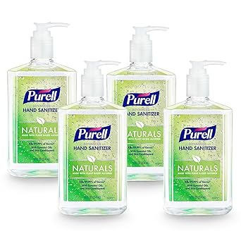Purell Advanced Hand Sanitizer Naturals with Plant Based Alcohol, Citrus Scent, 12 fl oz Pump Bottle Pack of 4 - 3623-06-EC2