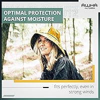 Vista 2 de AWHA Souwester, sombrero de lluvia, gorra impermeable con ala ancha y orejeras